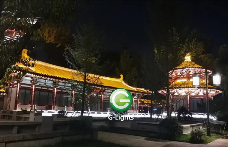 兴庆宫公园古建筑气质灯具亮化