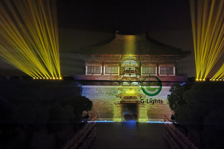 东台西溪景区投影灯亮化鉴赏